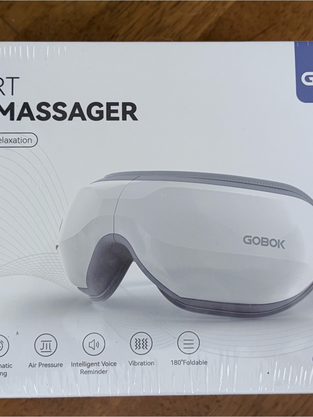 White Eye Massager with Vibration and Air Pressure
